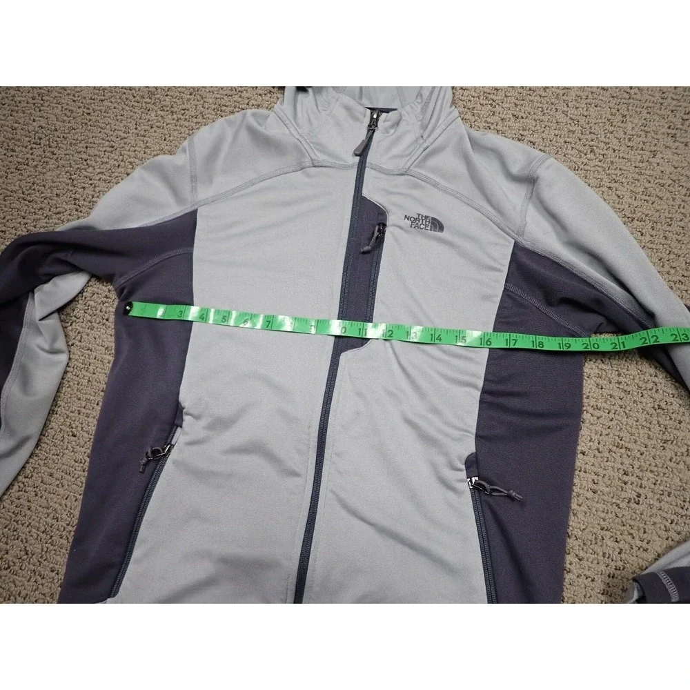 The North Face Fleece Hoodie Mens‎ Medium Grey Excellent Full Zip Jacket Pocket